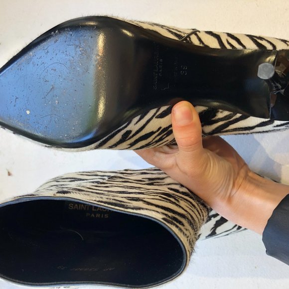 Saint Laurent Zebra Heeled Boot - Picture 5 of 5